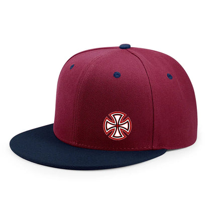 Printed Snowflake Pattern Flat Edge Snapback Cap