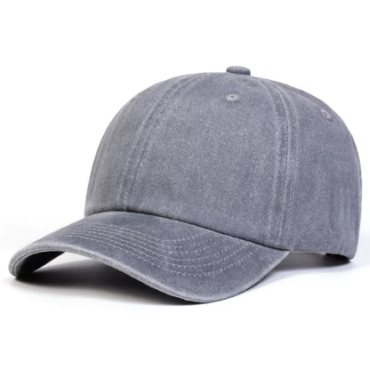 Unisex Light Washed Solid Color Baseball Caps