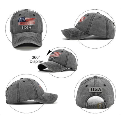 Unisex Tactical Military Baseball Cap Fashion Cotton USA American Flag For Men Women