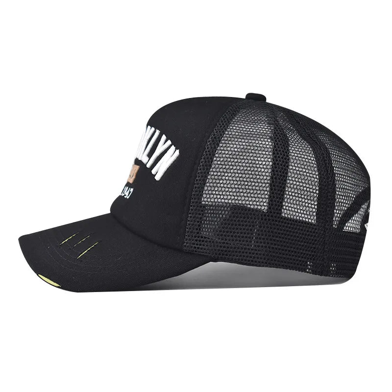 BROOKLYN USA 3D Embroidery Shade Spring Autumn Cap Baseball Cap