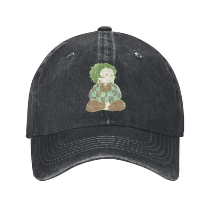 Vintage Demon Slayer Baseball Caps Anime Tanjiro Kamado