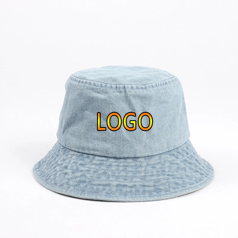 Foldable Fisherman Hat Women Summer Cotton Bucket Hat Men Women