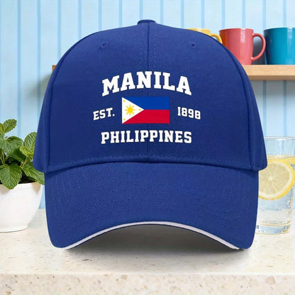 "MANILA PHILIPPINES" Printed Baseball Cap