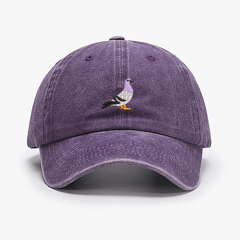 Embroidery Pigeon Spring Vintage Baseball Caps Men Women