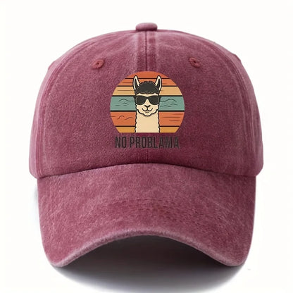 Male And Female Cartoon Alpaca Baseball Cap