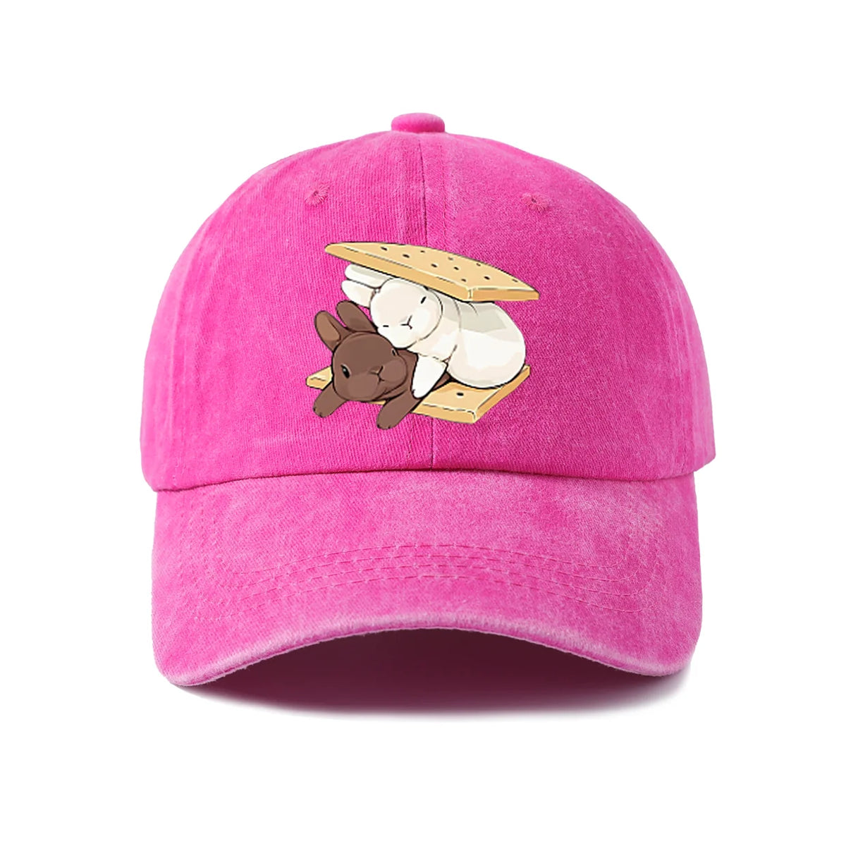 Whimsical Creature Illustration Baseball Cap