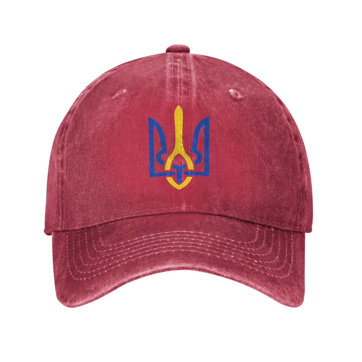 Ukrainian Coat Of Arms Washed Baseball Cap