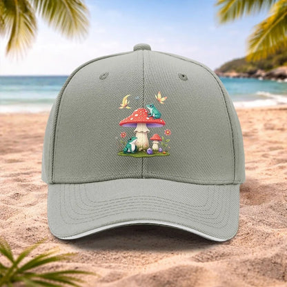 Cute Frog Mushroom Baseball Cap