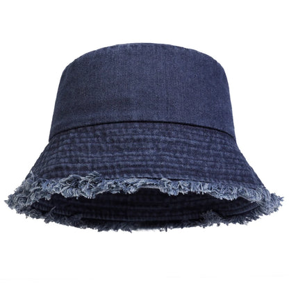 Neutral Denim Bucket Hat Sun Protection Caps