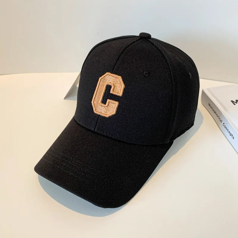 Simple Letter C Embroidered Baseball Caps