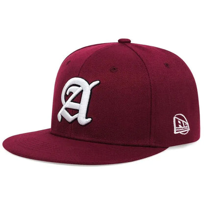 Unisex Personality A Letter Embroidery Hip-hop Hats Snapback Caps Baseball Caps Sunscreen Hat