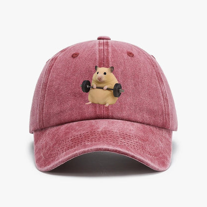 Weightlifting Hamster Baseball Cap