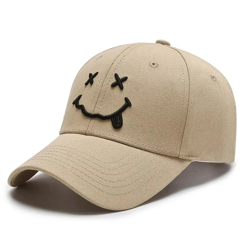 Men Women Smile Face Embroidery Baseball Caps