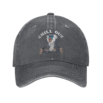 Lion King Rafiki Chill Out Meditation Sun Baseball Cap