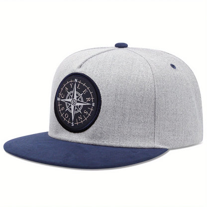 Men's Retro Street Hip Hop Hat Women's Decorative Color blocked Snapback Cap