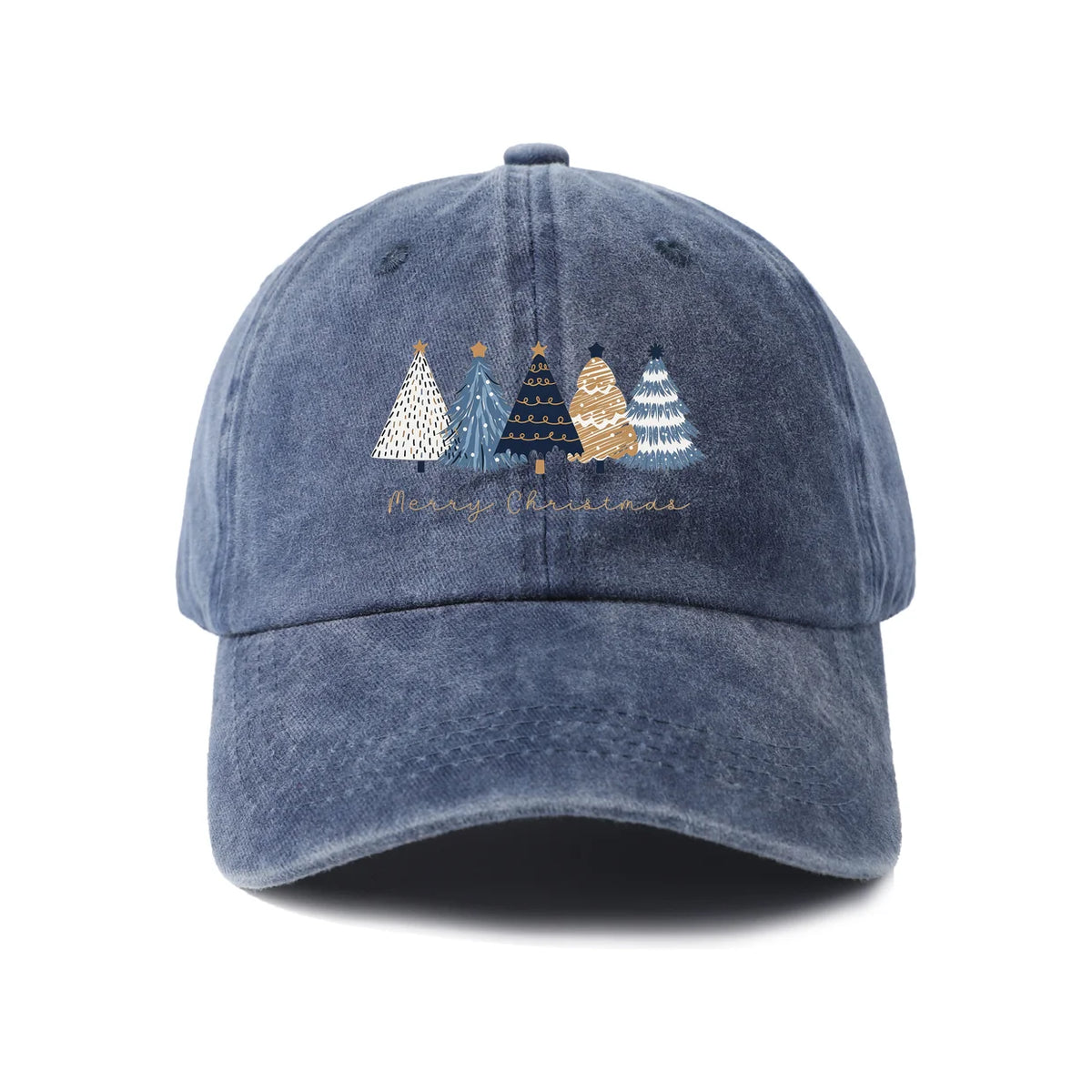 Vintage Washed Baseball Cap with Eee Merry Graphic