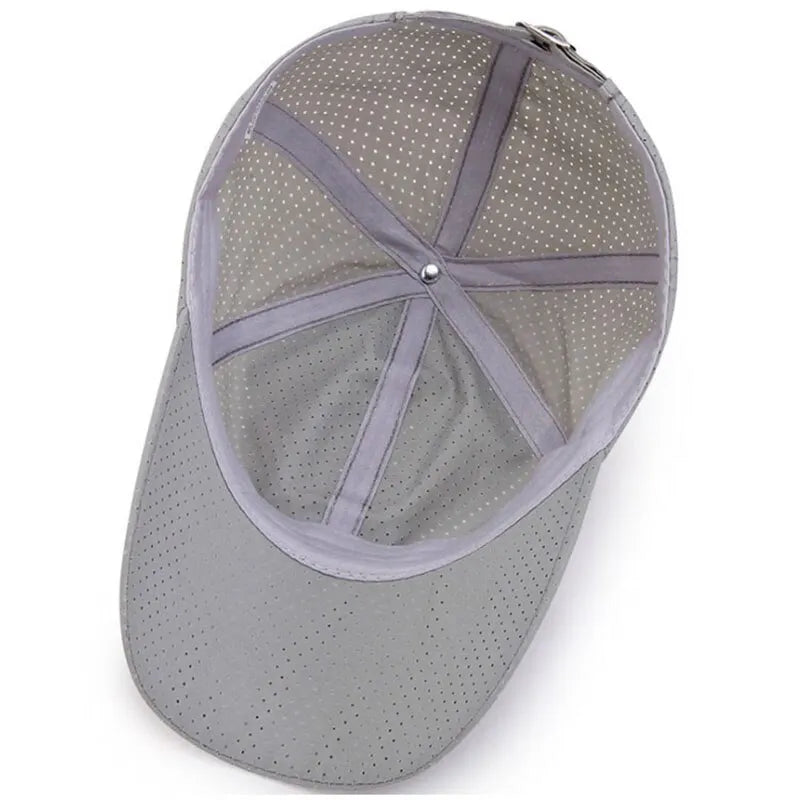 Quick Dry Baseball Cap Outdoor Sports Mesh Breathable Hat For Men