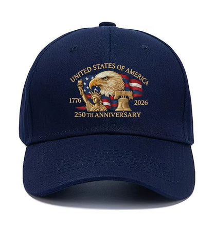250th Anniversary Hat USA Patriotic Baseball Caps Eagle Embroidered Baseball Hats For Men Women