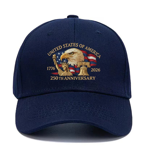 Usa 250th Anniversary Hat Adjustable Eagle Flag Bell Cap Baseball Hat