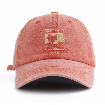 WOODSTOCK Print Washed Baseball Cap For Adults