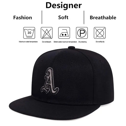 Unisex Gothic Alphabet Embroidery Hip-Hop Hats Baseball Caps Sunscreen Hat Snapback Caps
