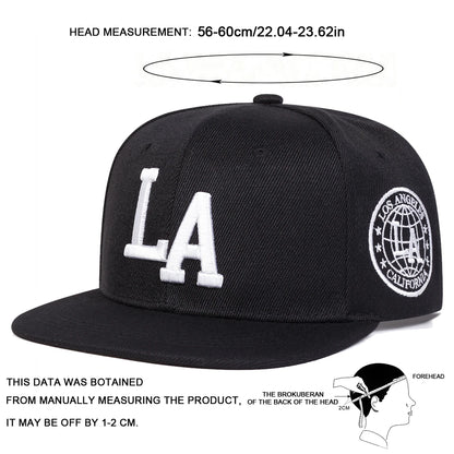 Unisex Letter Embroidery Snapback Caps Spring Autumn Outdoor Adjustable Baseball Hats