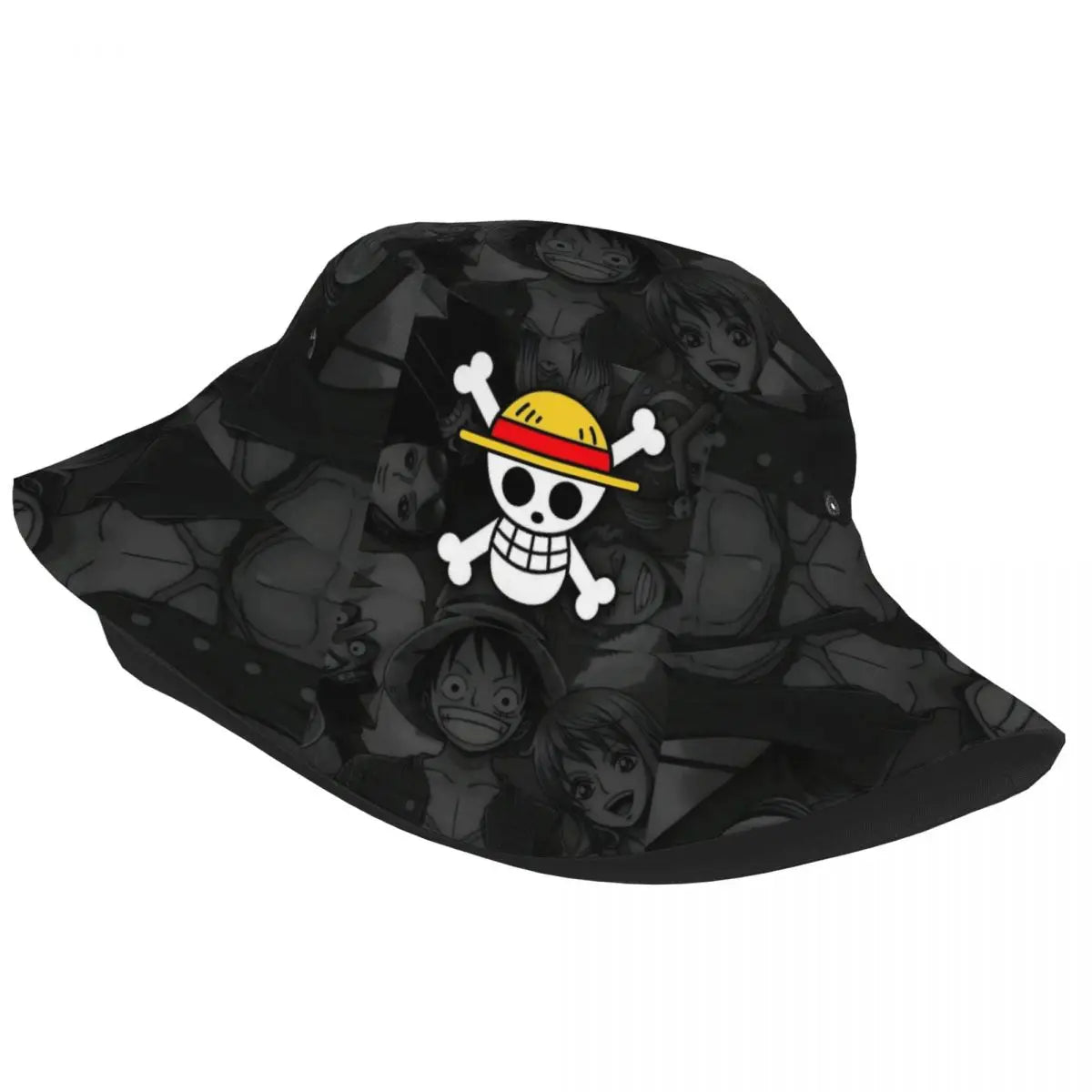 One Piece Straw Hat Luffy Skull Logo Bucket Hat