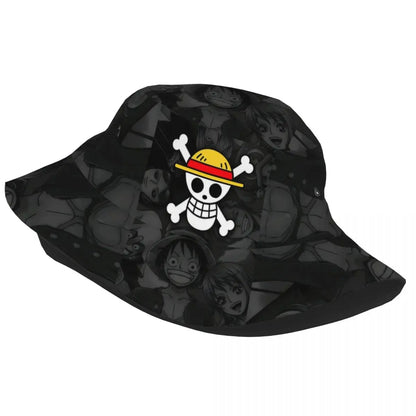 One Piece Straw Hat Luffy Skull Logo Bucket Hat
