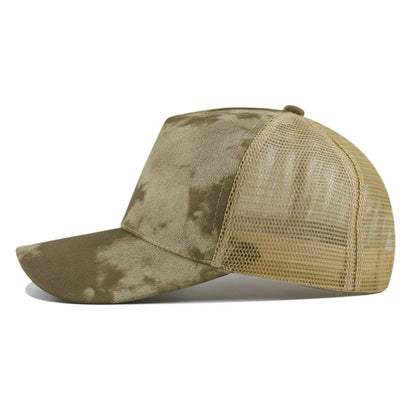 Summer Mesh Baseball Cap Women Men New Outdoor Tie Dyeing Design