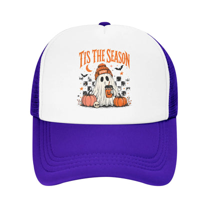 Adult Cute Ghost Coffee Autumn Fall Baseball Cap