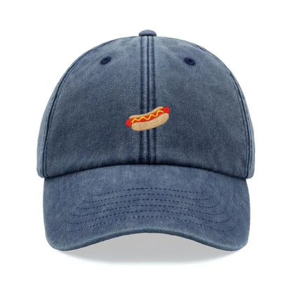 Hotdog Baseball Cap Vintage Washed Unisex Dad Hat