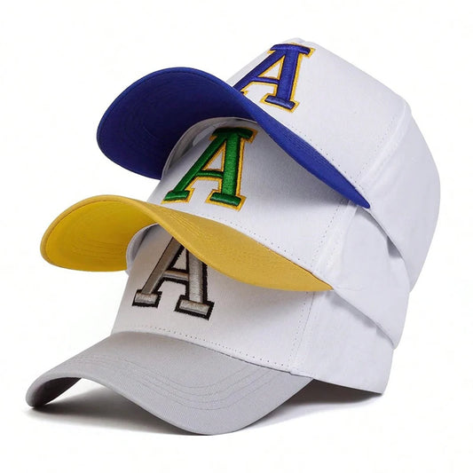 Unisex Stereoscopic A Letter Embroidery Baseball Caps Sunscreen Hat
