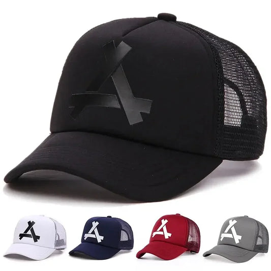 New Unisex A- Letter Printing Baseball Net Caps Hip Hop Cap Spring And Summer
