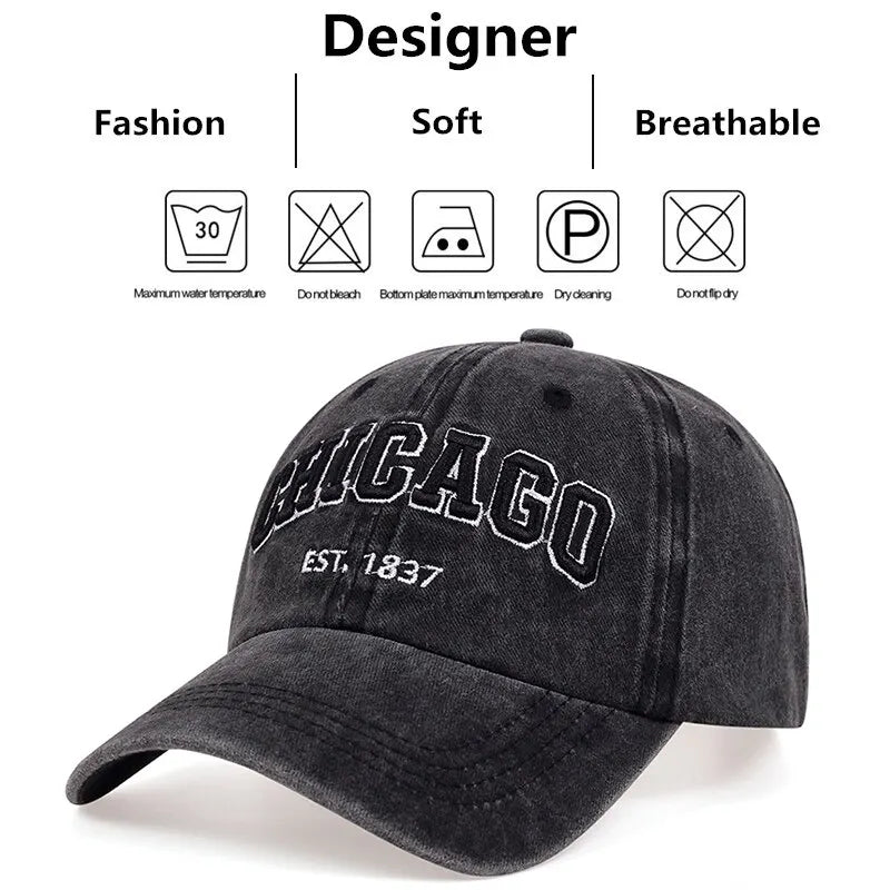 New Letter CHICAGO Baseball Cap Men Women
