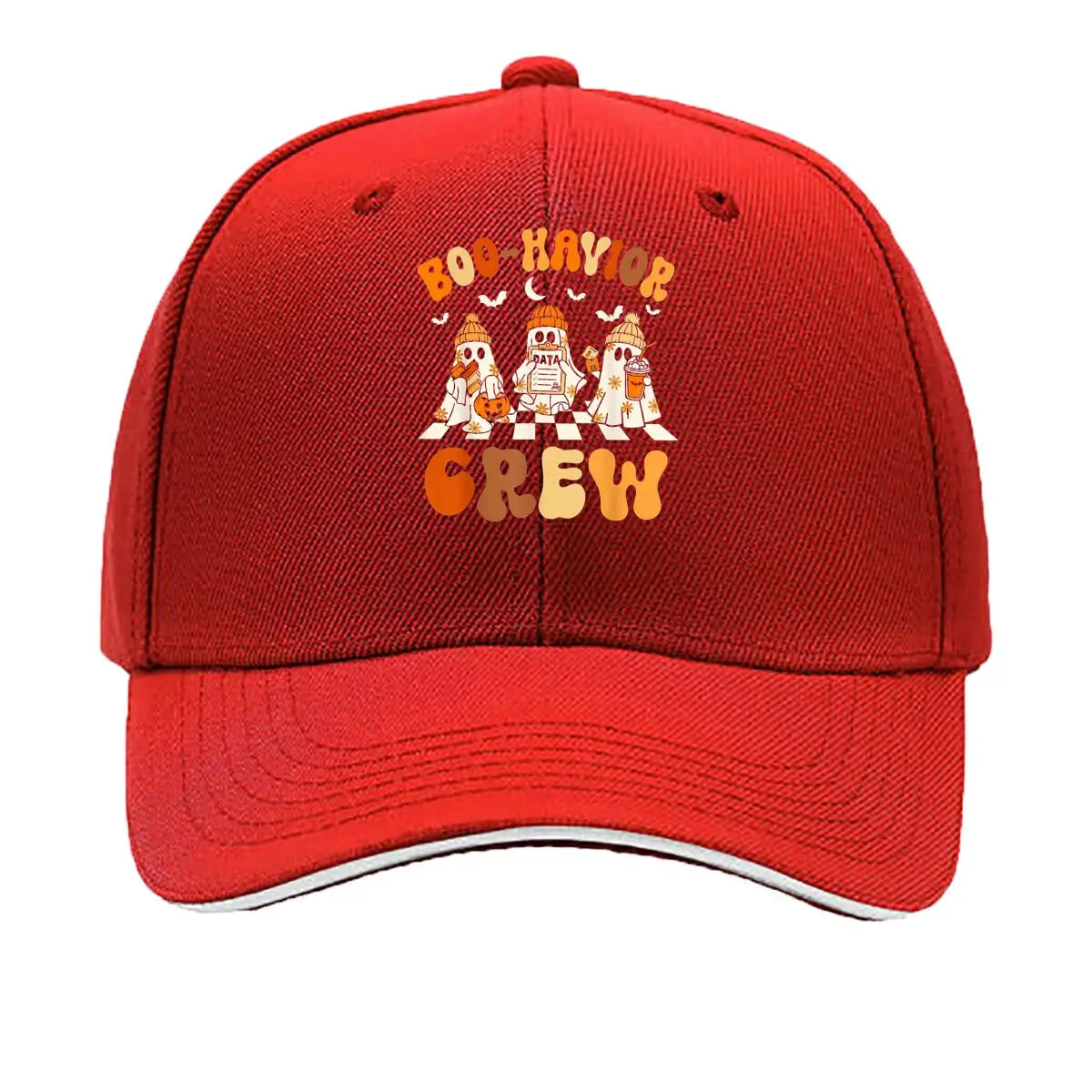 Halloween Ghost Boo-Havior Crew Sandwich Baseball Cap