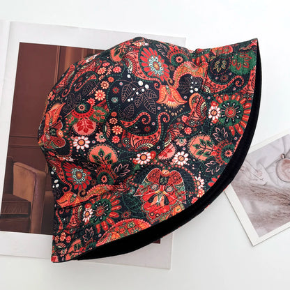 Style Bucket Hat Fisherman Hats Leaf Pattern Panama Cap Caps For Men Woman