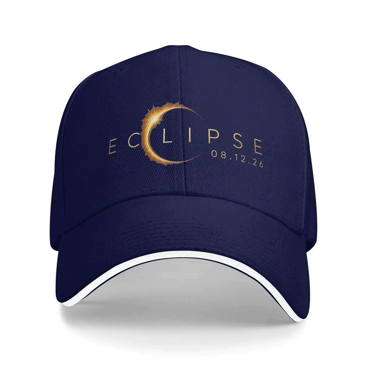 Spain Total Solar Eclipse 2026 Sandwich Baseball Caps