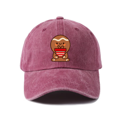 Smiling Gingerbread Man Baseball Cap