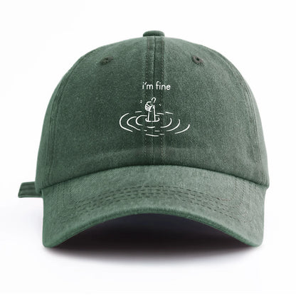 I'm Fine Sinking Hand Baseball Cap