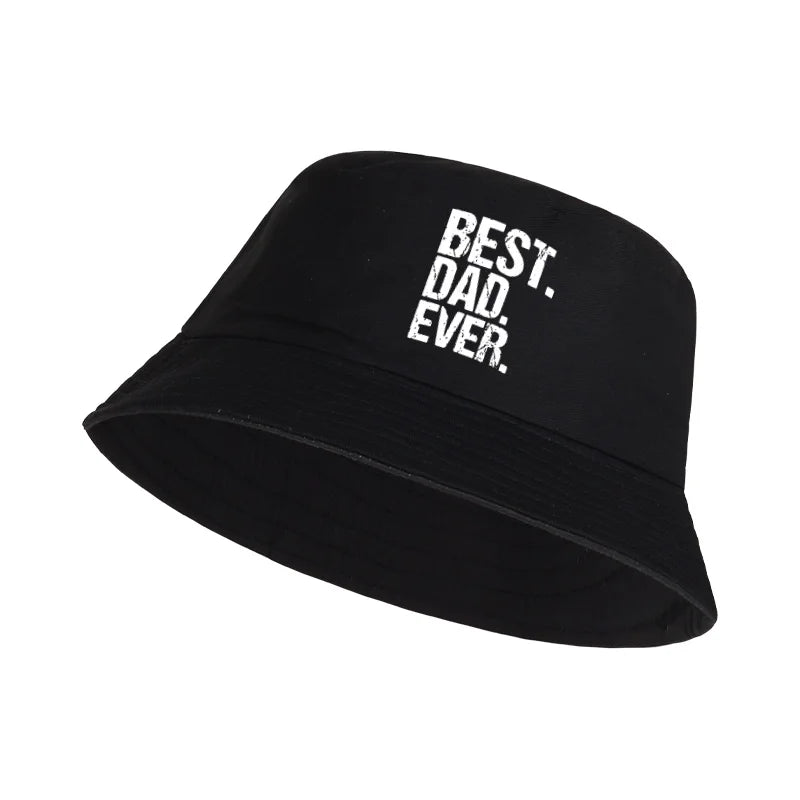 Father's Day Gift Bucket Hat With "BEST DAD EVER" Text Print