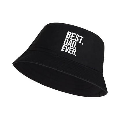 Father's Day Gift Bucket Hat With "BEST DAD EVER" Text Print