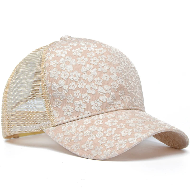 CNTANG New Print Mesh Caps Fashion Women Baseball Cap