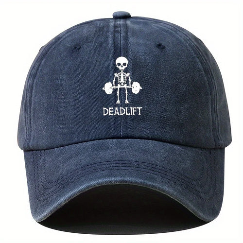 Retro Style Adjustable Baseball Cap With Cool Skull Print