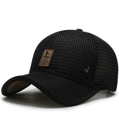 Men'S New Fashion Baseball Cap Summer Breathable Full Net Shade Fishing Cap