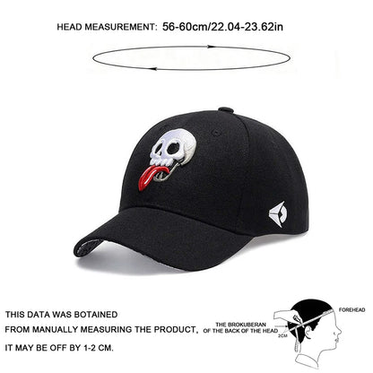 Unisex Tongue Sticking Embroidery Baseball Caps