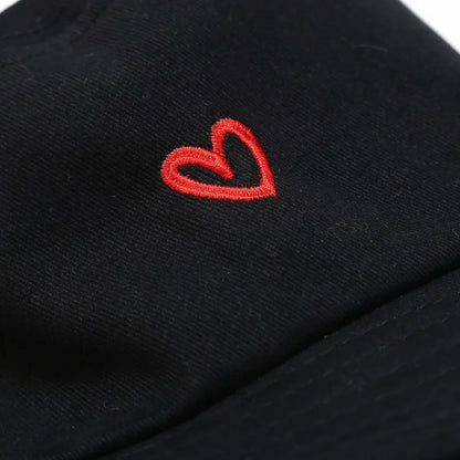 Love Embroidery Cotton Bucket Hat For Men And Women Beach
