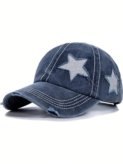 Piece Wash Worn-Out Ponytail Baseball Cap