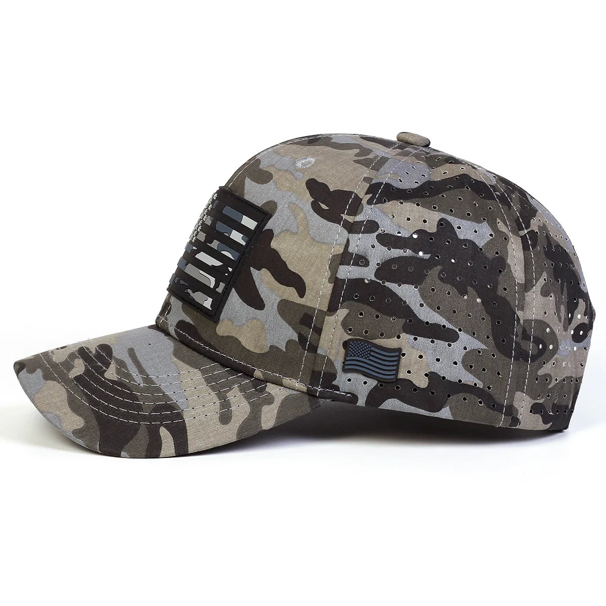 Fashion Patch American Flag Breathable Mesh Baseball Cap