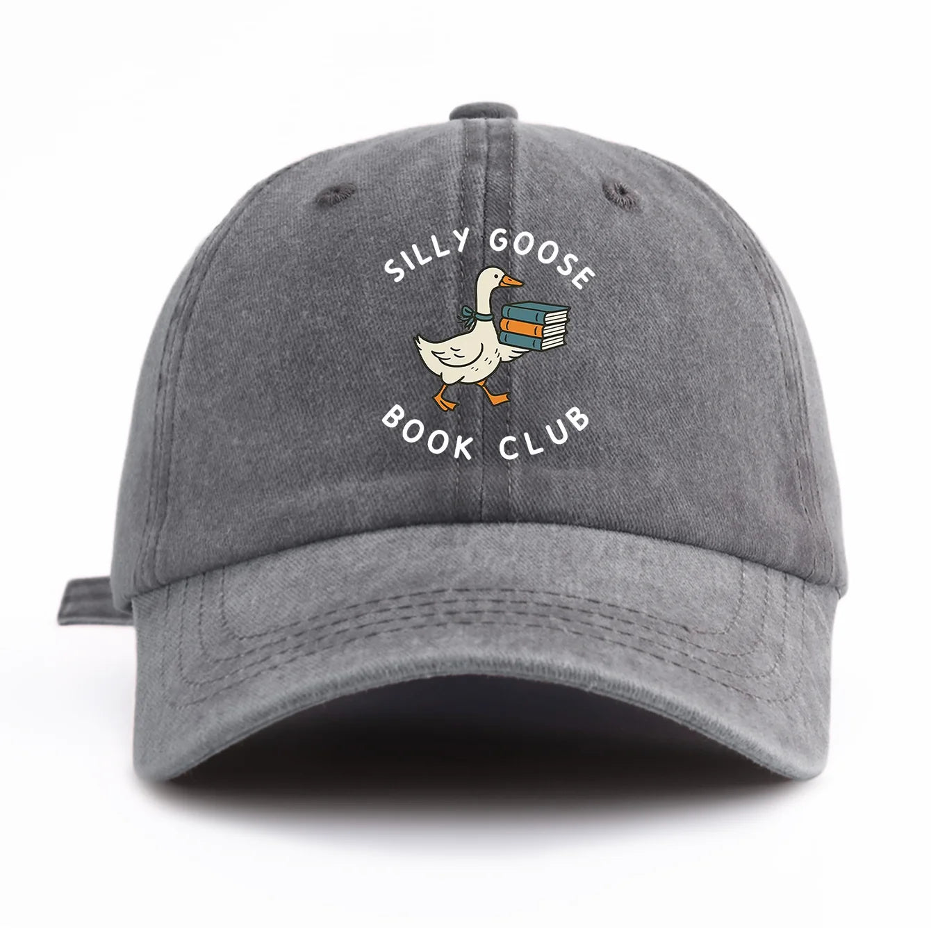 BOOK CLUB Print Washed Baseball Cap For Adults