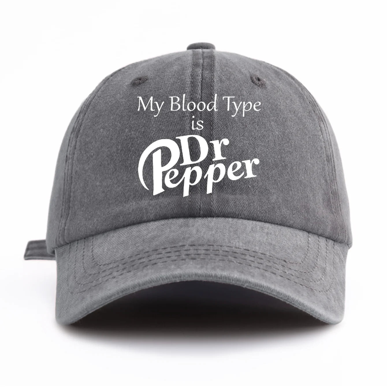 Drpepper Print Washed Baseball Cap For Adults